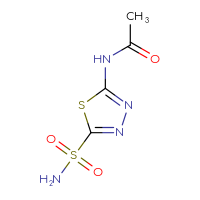 Chemical structure of N-(5-sulfamoyl-1,3,4-thiadiazol-2-yl)acetamide - CSSB00000693915