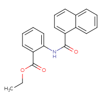 Chemical structure of ethyl 2-(naphthalene-1-amido)benzoate - CSSB00046182088