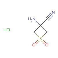 Chemical structure of 3-amino-1,1-dioxo-1λ⁶-thietane-3-carbonitrile hydrochloride - CSSB03437846631