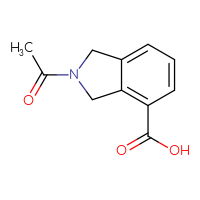 Chemical structure of 2-acetyl-2,3-dihydro-1H-isoindole-4-carboxylic acid - CSSB00022178589
