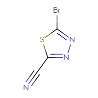 Chemical structure of 5-bromo-1,3,4-thiadiazole-2-carbonitrile - CSSB00009989916