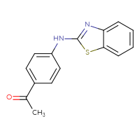 Chemical structure of 1-{4-[(1,3-benzothiazol-2-yl)amino]phenyl}ethan-1-one - CSSB00000680913