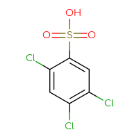 Chemical structure of 2,4,5-trichlorobenzene-1-sulfonic acid - CSSB00000037318