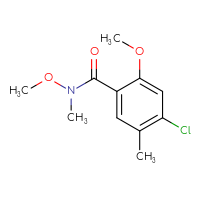 Chemical structure of 4-chloro-N,2-dimethoxy-N,5-dimethylbenzamide - CSSB07044647547