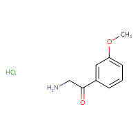 Chemical structure of 2-amino-1-(3-methoxyphenyl)ethan-1-one hydrochloride - CSSB00000723901