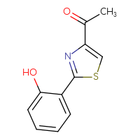 Chemical structure of 1-[2-(2-hydroxyphenyl)-1,3-thiazol-4-yl]ethan-1-one - CSSB00020795406