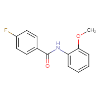 Chemical structure of 4-fluoro-N-(2-methoxyphenyl)benzamide - CSSB00000580119