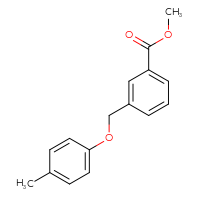 Chemical structure of methyl 3-[(4-methylphenoxy)methyl]benzoate - CSSB02268276116
