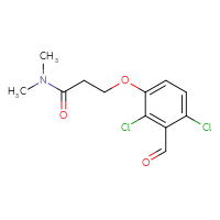 Chemical structure of 3-(2,4-dichloro-3-formylphenoxy)-N,N-dimethylpropanamide - CSSB03574711411