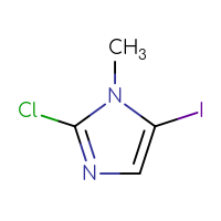 Chemical structure of 2-chloro-5-iodo-1-methyl-1H-imidazole - CSSB00010382875