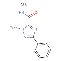 Chemical structure of N,1-dimethyl-3-phenyl-1H-1,2,4-triazole-5-carboxamide - CSSB21043418947