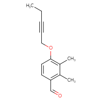 Chemical structure of 2,3-dimethyl-4-(pent-2-yn-1-yloxy)benzaldehyde - CSSB21331793975