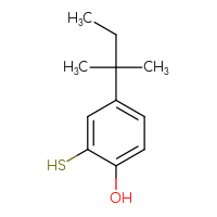 Chemical structure of 4-(2-methylbutan-2-yl)-2-sulfanylphenol - CSSB00010662938