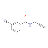Chemical structure of 3-cyano-N-(prop-2-yn-1-yl)benzamide - CSSB00000176009