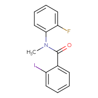 Chemical structure of N-(2-fluorophenyl)-2-iodo-N-methylbenzamide - CSSB00003252696