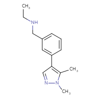 Chemical structure of {[3-(1,5-dimethyl-1H-pyrazol-4-yl)phenyl]methyl}(ethyl)amine - CSSB00001351211