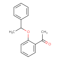 Chemical structure of 1-[2-(1-phenylethoxy)phenyl]ethan-1-one - CSSB00000650198