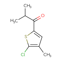 Chemical structure of 1-(5-chloro-4-methylthiophen-2-yl)-2-methylpropan-1-one - CSSB00013885502