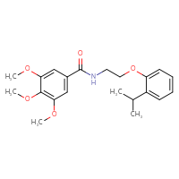 Chemical structure of 3,4,5-trimethoxy-N-{2-[2-(propan-2-yl)phenoxy]ethyl}benzamide - CSSB00048163135