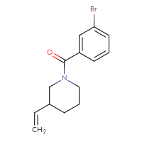 Chemical structure of 1-(3-bromobenzoyl)-3-ethenylpiperidine - CSSB00110626951