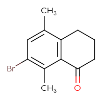 Chemical structure of 7-bromo-5,8-dimethyl-1,2,3,4-tetrahydronaphthalen-1-one - CSSB00012024301