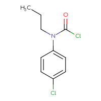 Chemical structure of N-(4-chlorophenyl)-N-propylcarbamoyl chloride - CSSB06256255214