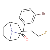 Chemical structure of 8-(3-bromobenzoyl)-3-(2-fluoroethyl)-8-azabicyclo[3.2.1]octane - CSSB02042589384