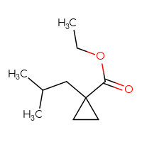 Chemical structure of ethyl 1-(2-methylpropyl)cyclopropane-1-carboxylate - CSSB00019897266