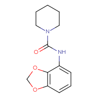 Chemical structure of N-(2H-1,3-benzodioxol-4-yl)piperidine-1-carboxamide - CSSB02000923673