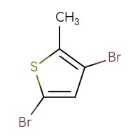 Chemical structure of 3,5-dibromo-2-methylthiophene - CSSB00012353716