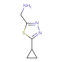 Chemical structure of 1-(5-cyclopropyl-1,3,4-thiadiazol-2-yl)methanamine - CSSB00012176783