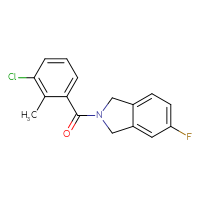 Chemical structure of 2-(3-chloro-2-methylbenzoyl)-5-fluoro-2,3-dihydro-1H-isoindole - CSSB04889418568