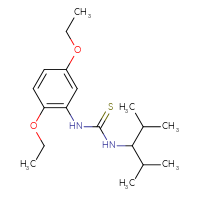 Chemical structure of 1-(2,5-diethoxyphenyl)-3-(2,4-dimethylpentan-3-yl)thiourea - CSSB21432518400