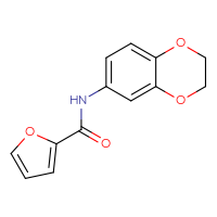 Chemical structure of N-(2,3-dihydro-1,4-benzodioxin-6-yl)furan-2-carboxamide - CSSB00000579668