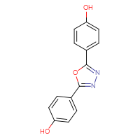 Chemical structure of 4-[5-(4-hydroxyphenyl)-1,3,4-oxadiazol-2-yl]phenol - CSSB00020644658