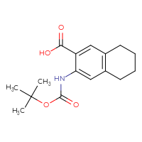 Chemical structure of 3-{[(tert-butoxy)carbonyl]amino}-5,6,7,8-tetrahydronaphthalene-2-carboxylic acid - CSSB00116214731