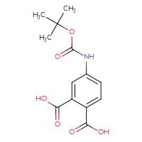 Chemical structure of 4-{[(tert-butoxy)carbonyl]amino}benzene-1,2-dicarboxylic acid - CSSB03437853272