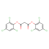 Chemical structure of bis(2,4,6-trichlorophenyl) propanedioate - CSSB00000065714