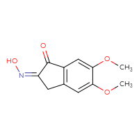 Chemical structure of (2Z)-2-(hydroxyimino)-5,6-dimethoxy-2,3-dihydro-1H-inden-1-one - CSSB00010157155