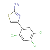 Chemical structure of 4-(2,4,5-trichlorophenyl)-1,3-thiazol-2-amine - CSSB00010188764