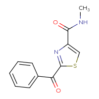Chemical structure of 2-benzoyl-N-methyl-1,3-thiazole-4-carboxamide - CSSB09845335297