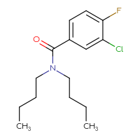 Chemical structure of N,N-dibutyl-3-chloro-4-fluorobenzamide - CSSB00104077348