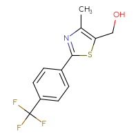 Chemical structure of {4-methyl-2-[4-(trifluoromethyl)phenyl]-1,3-thiazol-5-yl}methanol - CSSB00015188750