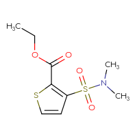 Chemical structure of ethyl 3-(dimethylsulfamoyl)thiophene-2-carboxylate - CSSB01994785909