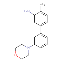 Chemical structure of 4-methyl-3'-(morpholin-4-yl)-[1,1'-biphenyl]-3-amine - CSSB02338447220