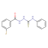Chemical structure of 3-fluoro-N-[(phenylcarbamothioyl)amino]benzamide - CSSB00020600124