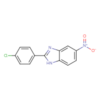 Chemical structure of 2-(4-chlorophenyl)-5-nitro-1H-1,3-benzodiazole - CSSB00035335713