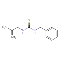 Chemical structure of 1-benzyl-3-(2-methylprop-2-en-1-yl)thiourea - CSSB00000166574