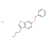 Chemical structure of 2-[6-(benzyloxy)-1H-indol-3-yl]ethan-1-amine hydrochloride - CSSB06741647016