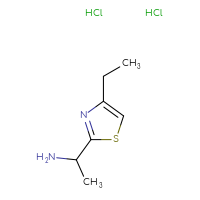 Chemical structure of 1-(4-ethyl-1,3-thiazol-2-yl)ethan-1-amine dihydrochloride - CSSB00015205142